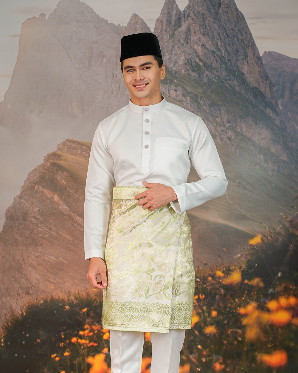Chendana Instant Sampin Adult - Offwhite & Soft Green - SampinExclusiveMy