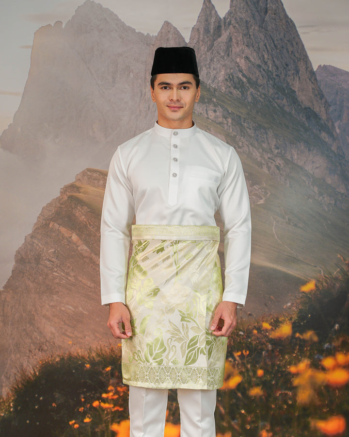 Mawar Instant Sampin Adult - Offwhite & Soft Green