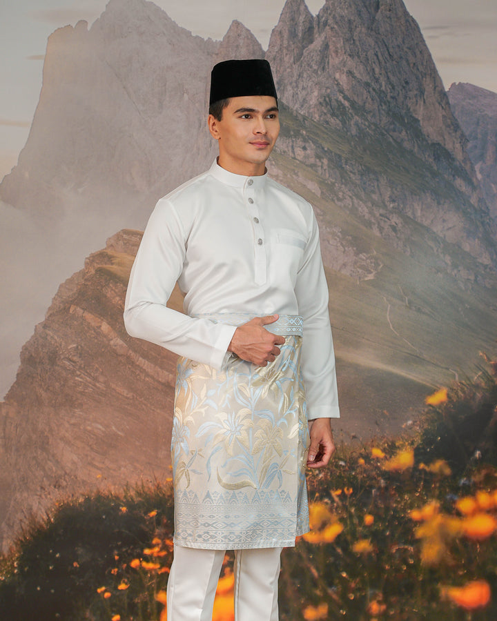 Cenderawasih Instant Sampin Adult - Soft Gold & Blue
