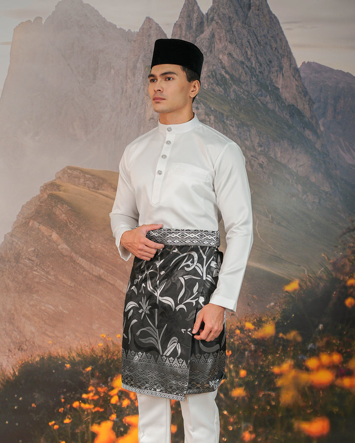 Cenderawasih Instant Sampin Adult - Black & Silver