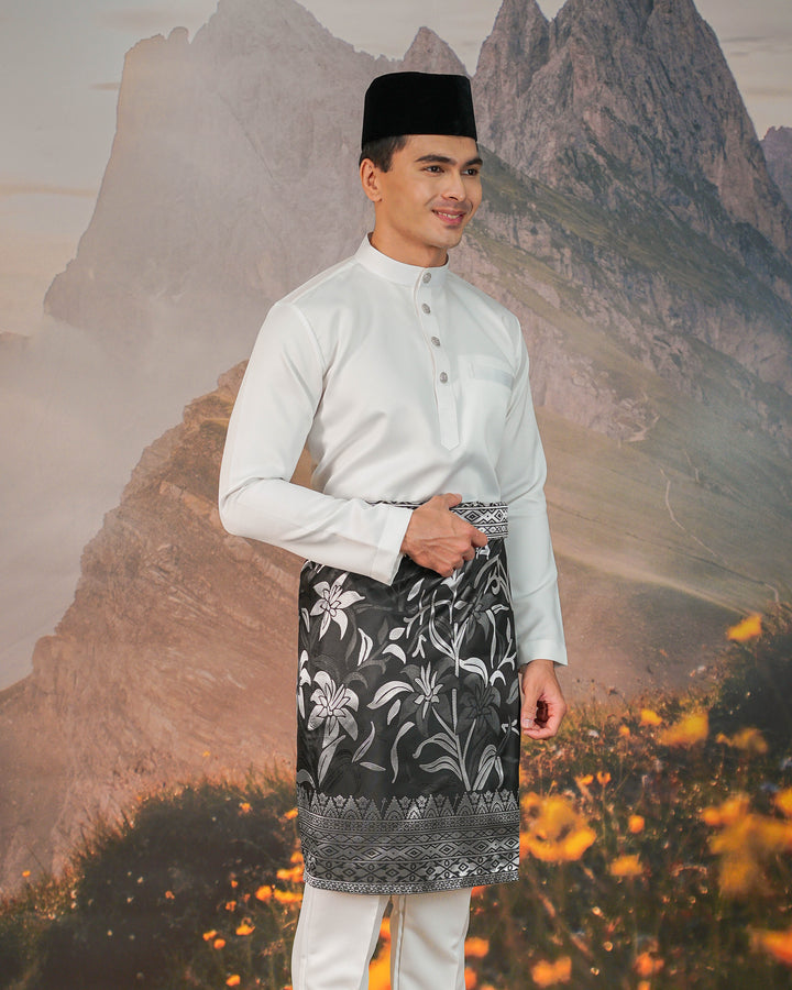 Cenderawasih Instant Sampin Adult - Black & Silver