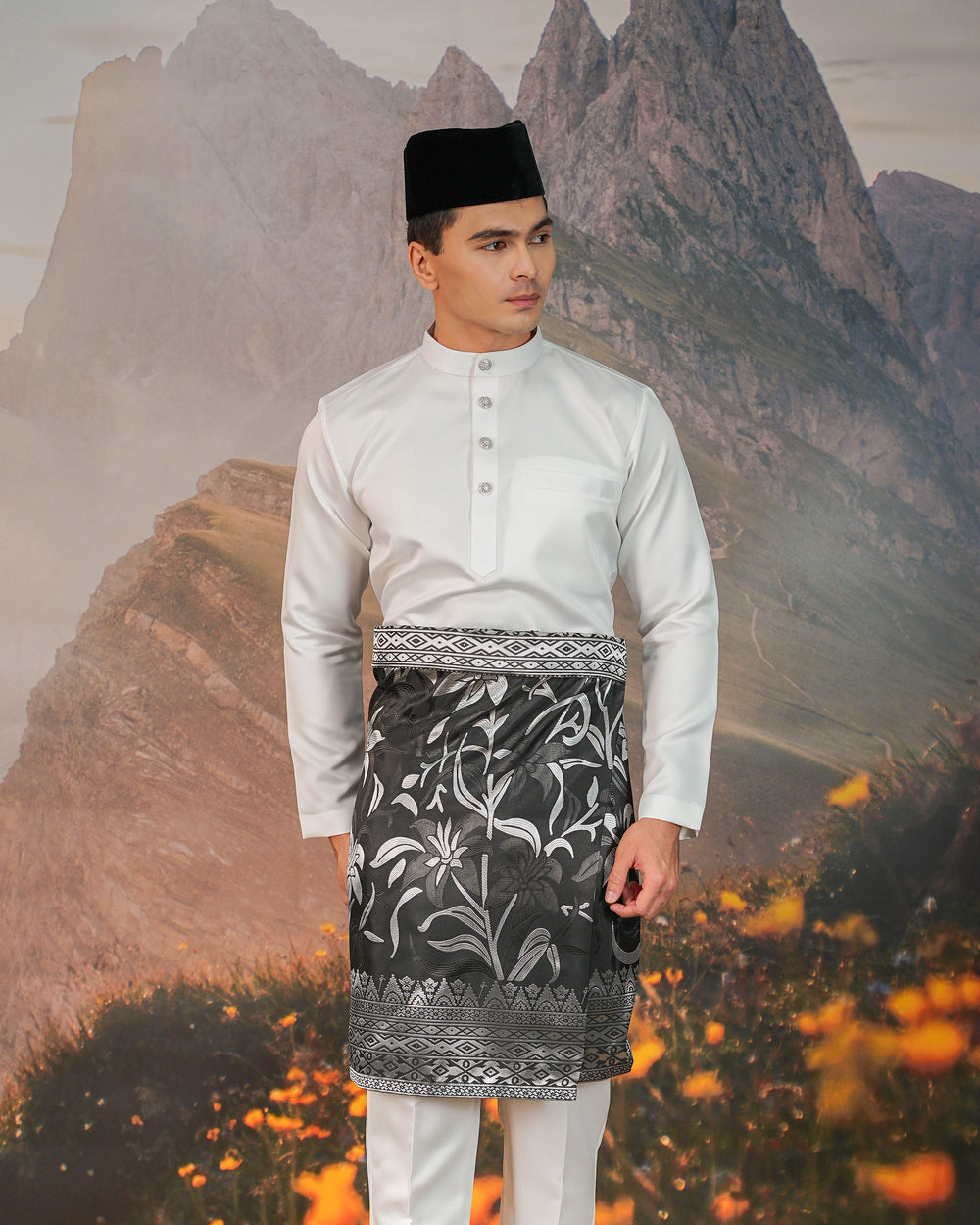Cenderawasih Instant Sampin Adult - Black & Silver - SampinExclusiveMy