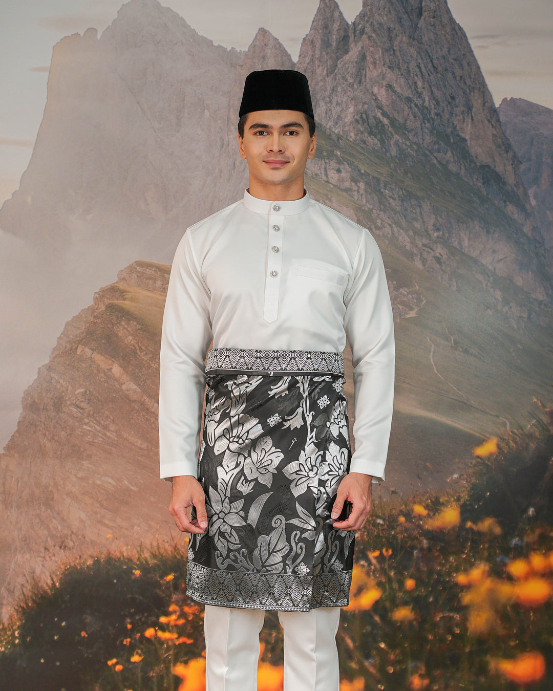 Mawar Instant Sampin Adult - Black & Silver