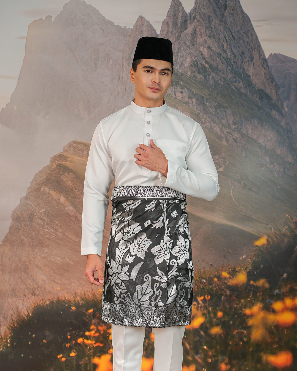 Mawar Instant Sampin Adult - Black & Silver - SampinExclusiveMy