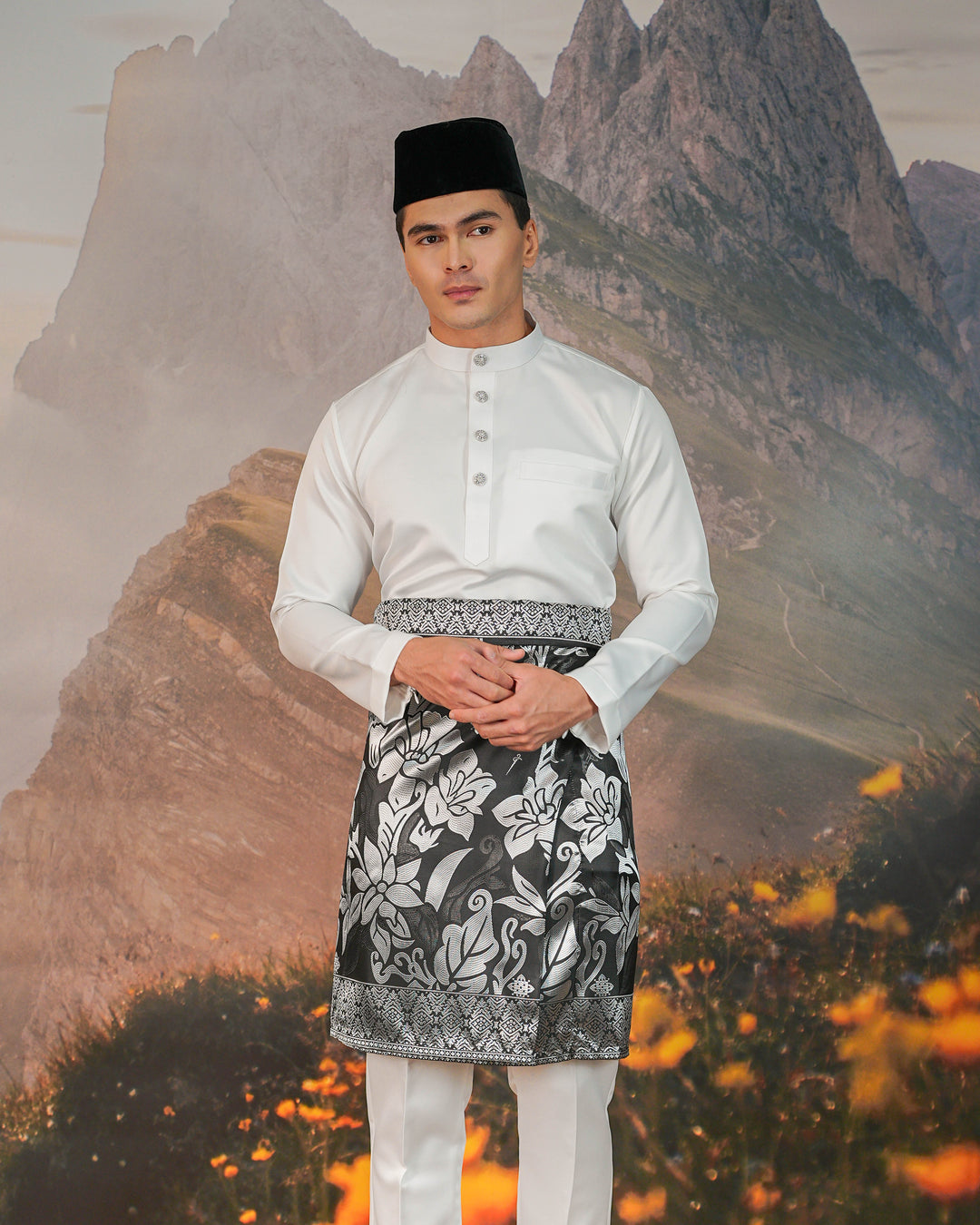 Mawar Instant Sampin Adult - Black & Silver