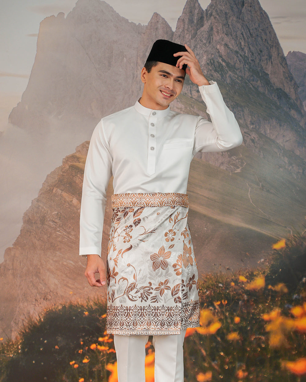 Chendana Instant Sampin Adult - Offwhite & Brown - SampinExclusiveMy