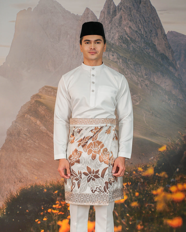 Mawar Instant Sampin Adult - Offwhite & Brown