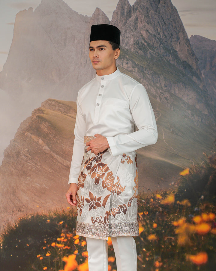 Mawar Instant Sampin Adult - Offwhite & Brown