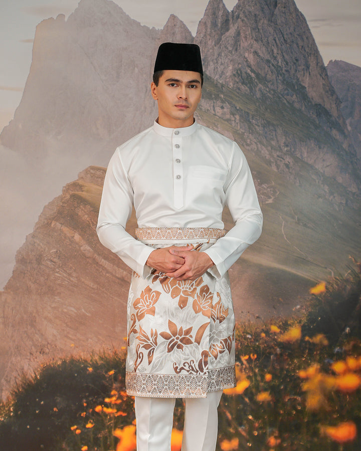 Mawar Instant Sampin Adult - Offwhite & Brown