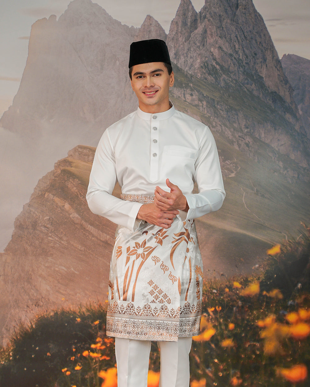 Nirmala Instant Sampin Adult - Offwhite & Brown - SampinExclusiveMy