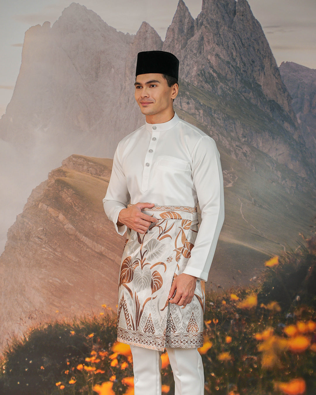 Sireh Instant Sampin Adult - Offwhite & Brown