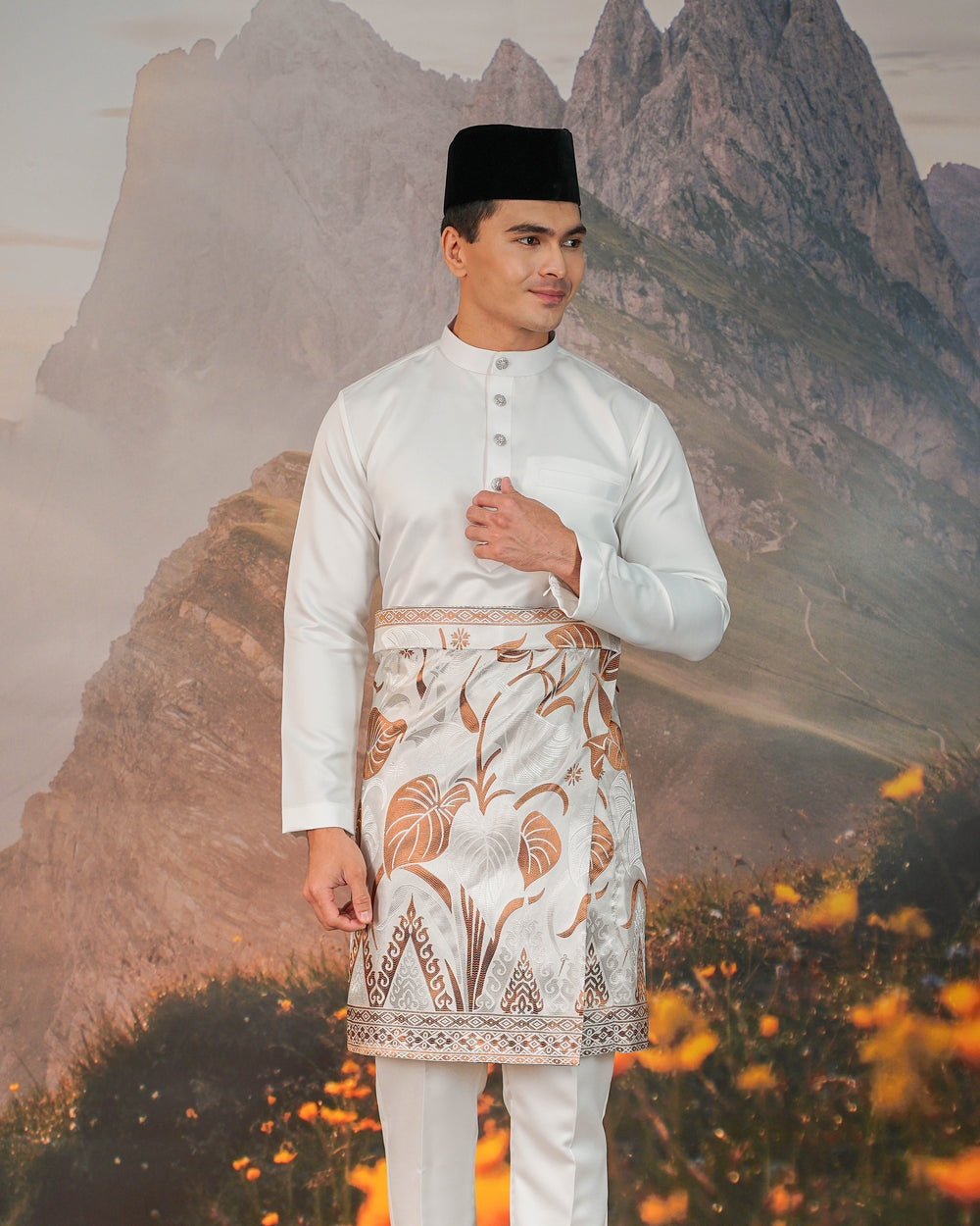Sireh Instant Sampin Adult - Offwhite & Brown - SampinExclusiveMy