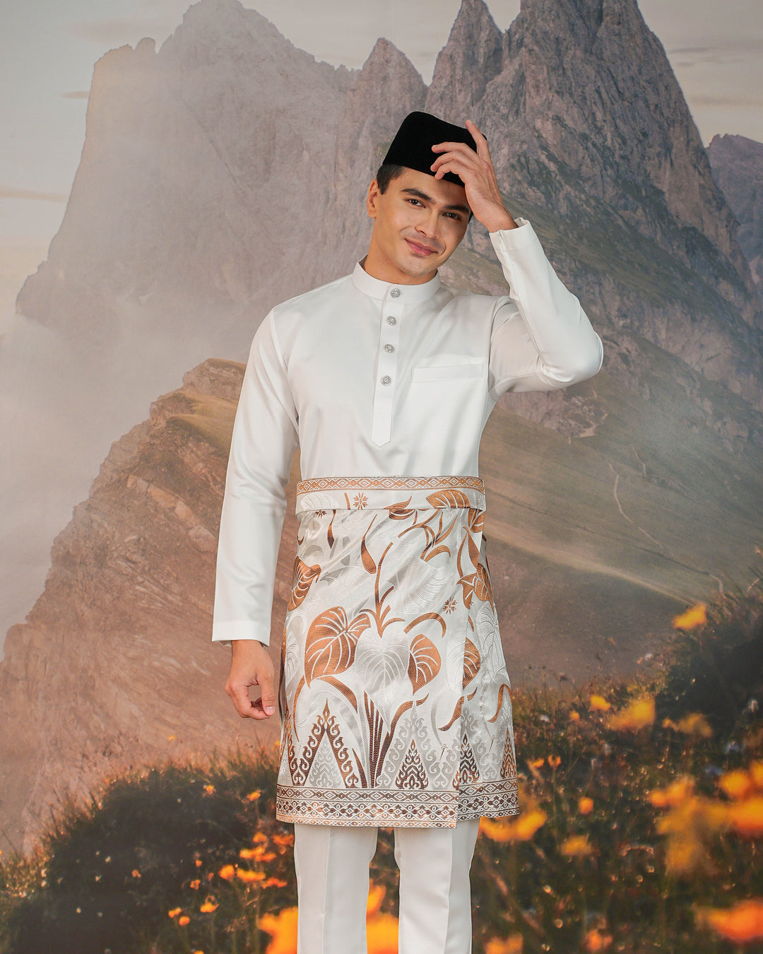 Sireh Instant Sampin Adult - Offwhite & Brown