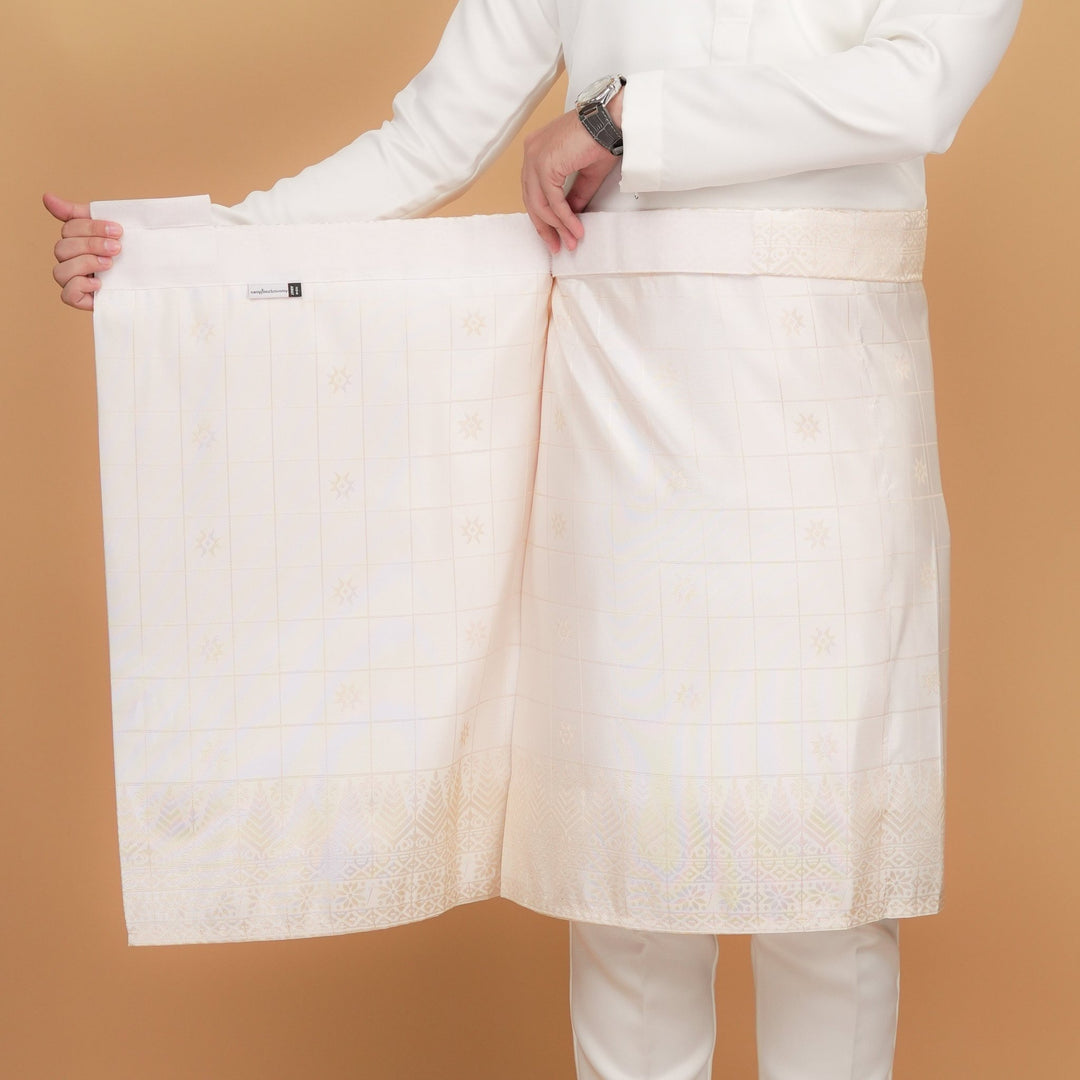 Tabur Instant Sampin Adult - Offwhite & Soft Gold - SampinExclusiveMy