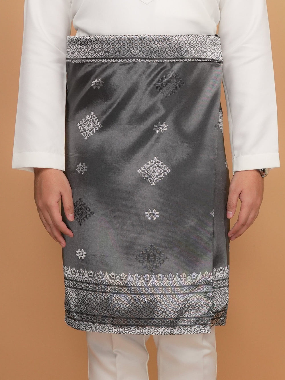 Langkasuka Instant Sampin Adult - Silver & Black - SampinExclusiveMy