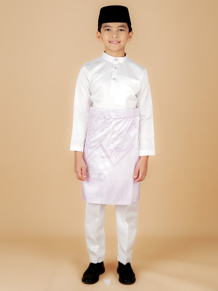 Kirana Instant Sampin Kid - Offwhite & Soft Purple