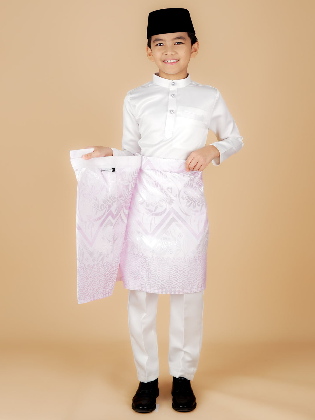 Kirana Instant Sampin Kid - Offwhite & Soft Purple