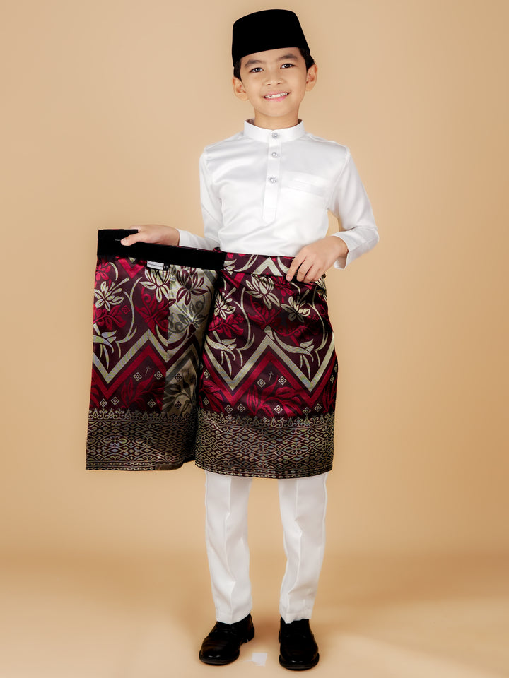 Kirana Instant Sampin Kid - Maroon & Gold