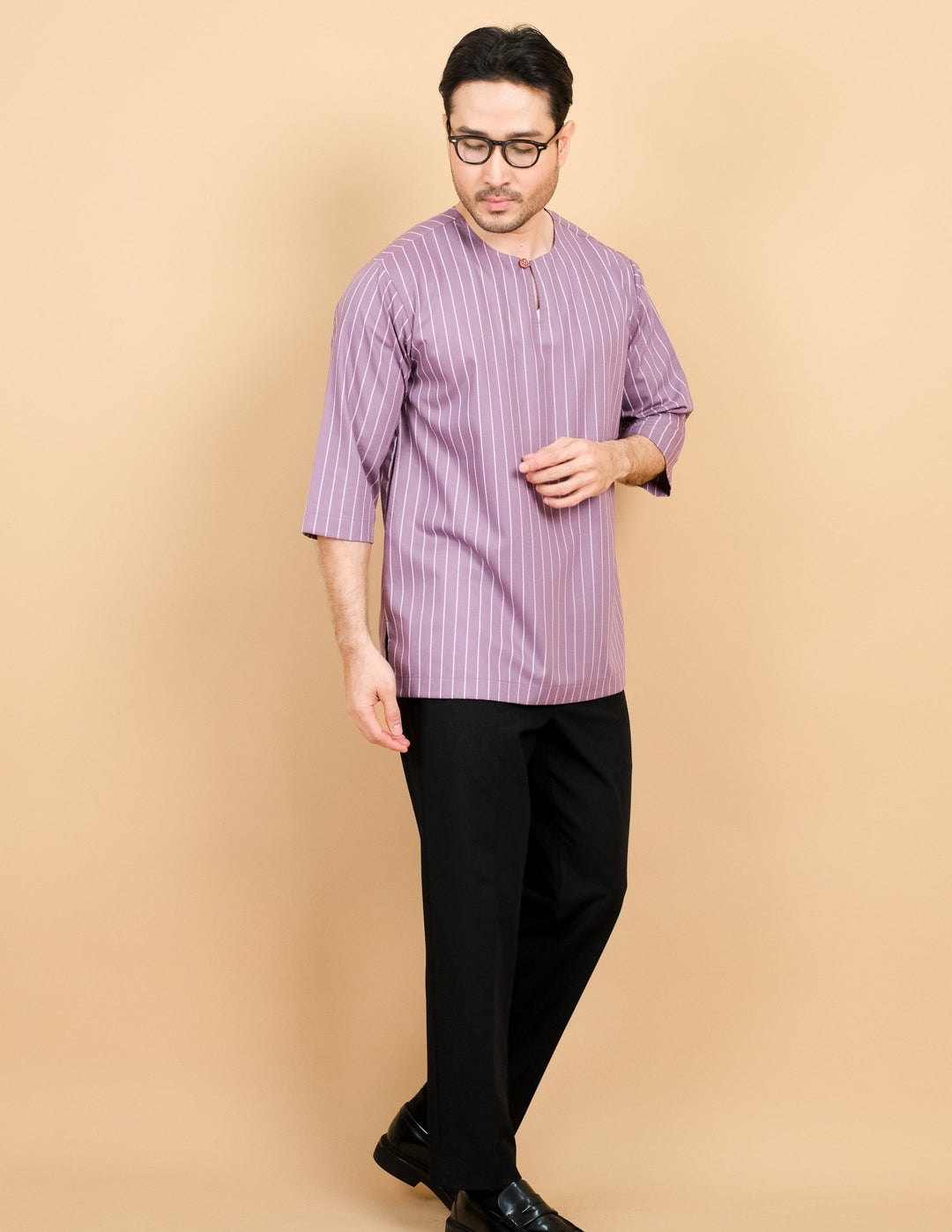 Kurta Patih Jalur - Dusty Purple - SampinExclusiveMy