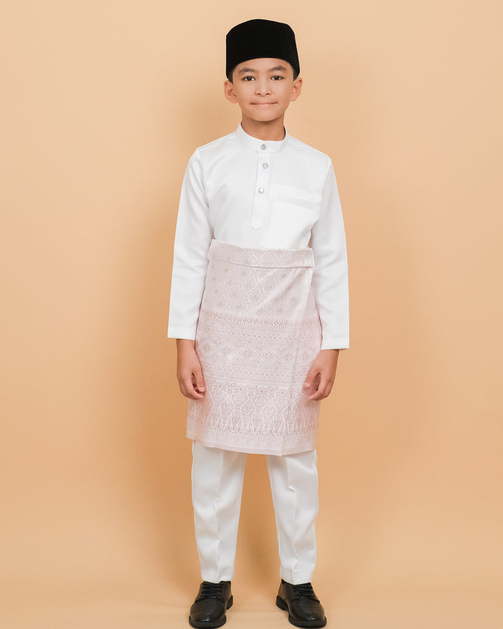 Nilakandi Instant kids - Offwhite & Soft maroon