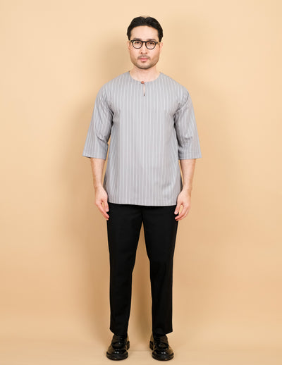 Kurta Patih Jalur - Soft Grey