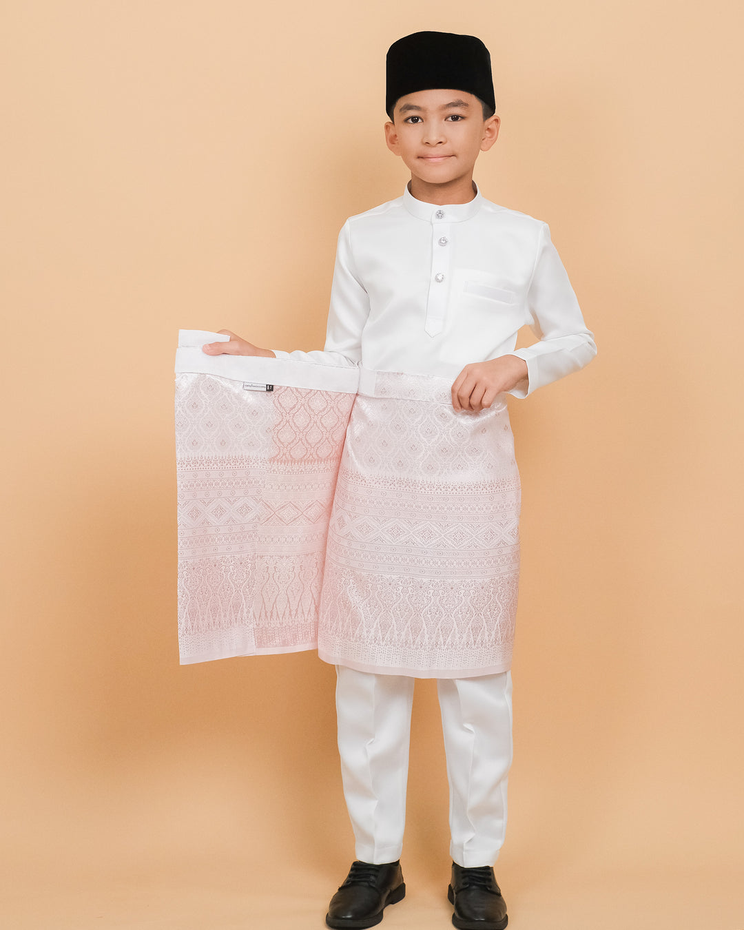 Nilakandi Instant kids - Offwhite & Soft maroon