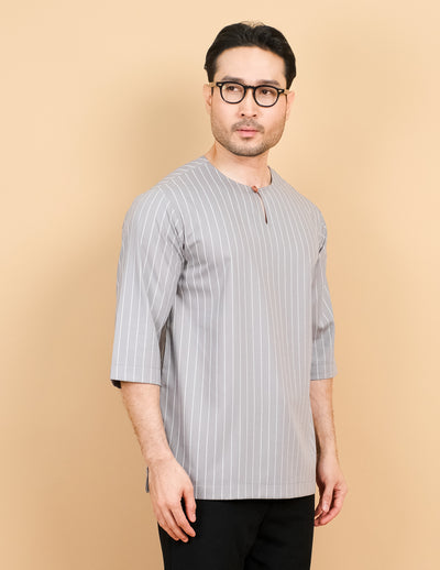 Kurta Patih Jalur - Soft Grey