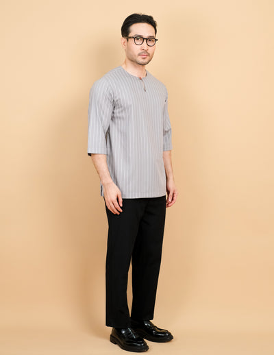 Kurta Patih Jalur - Soft Grey