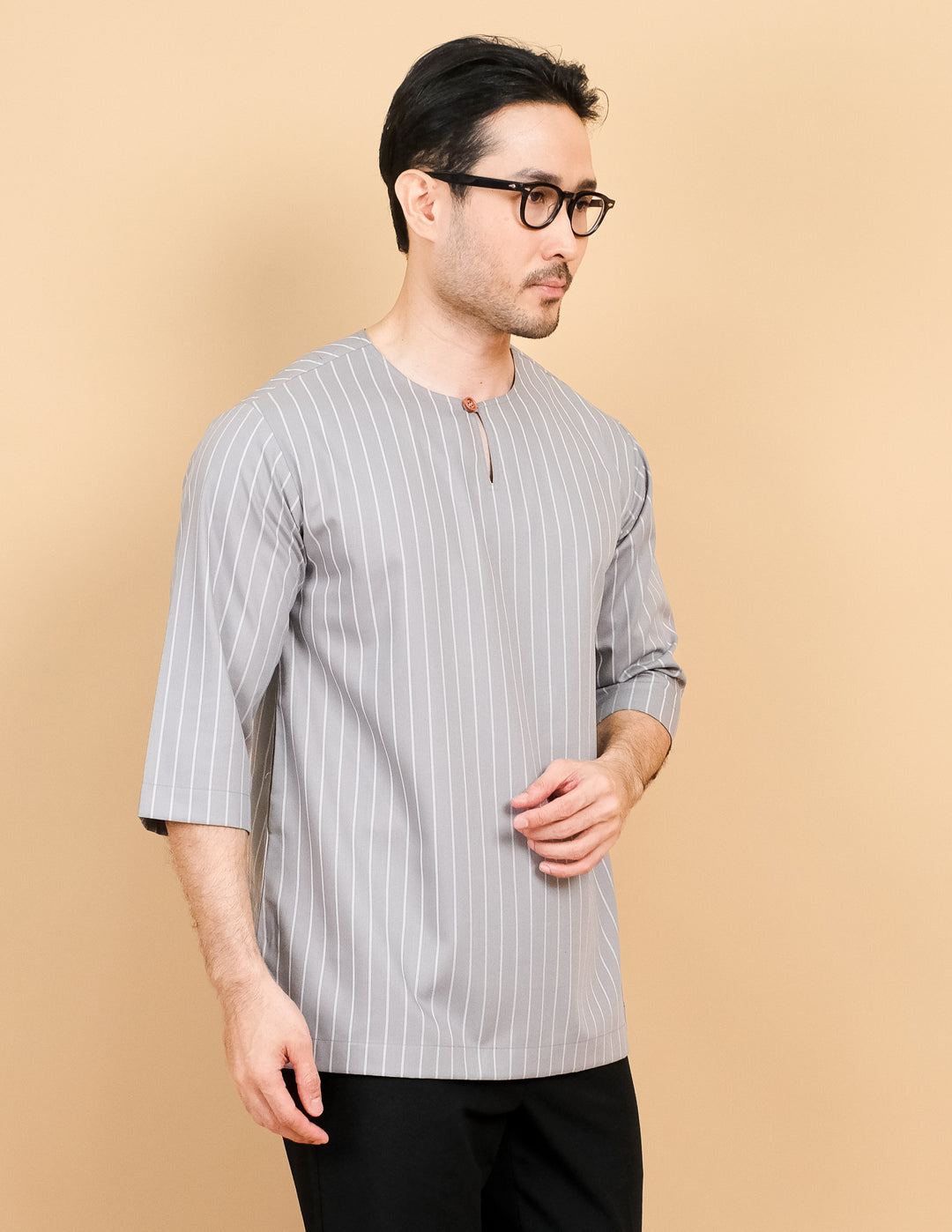 Kurta Patih Jalur - Soft Grey