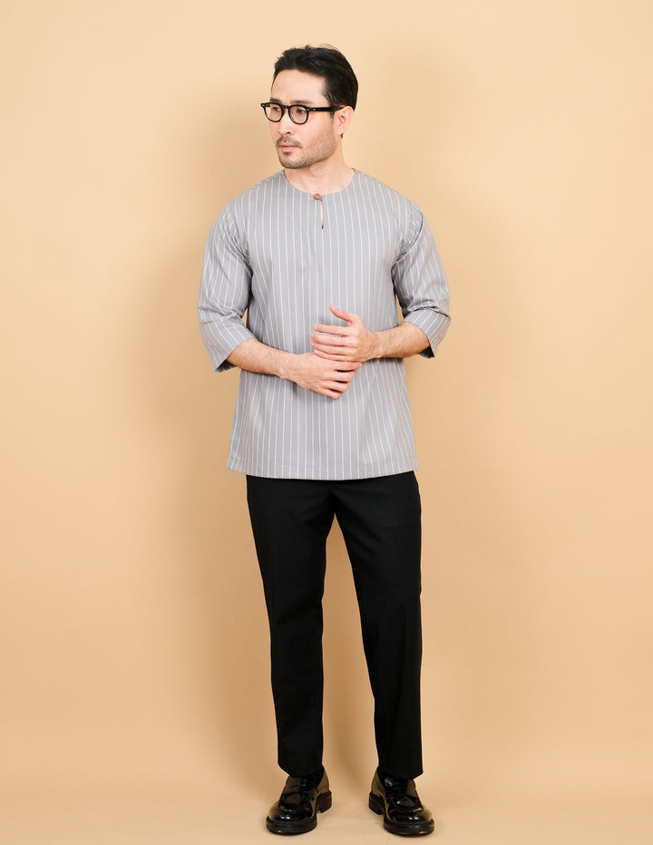 Kurta Patih Jalur - Soft Grey