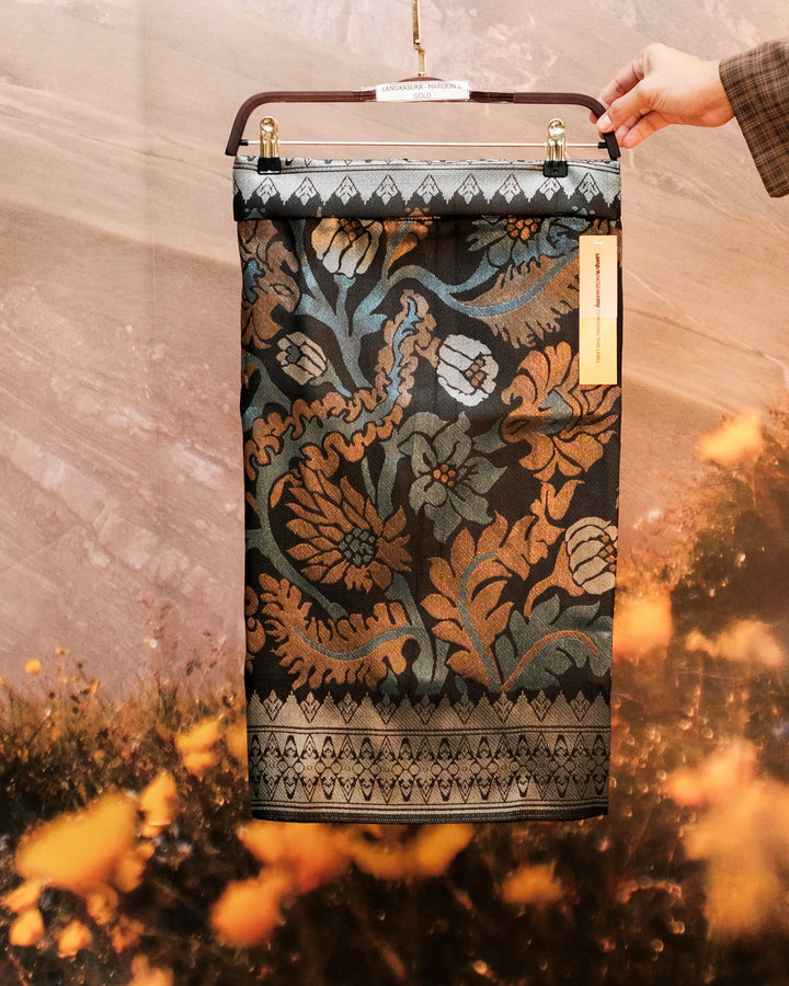 Songket Instant - Blue & Silver (SI 112)