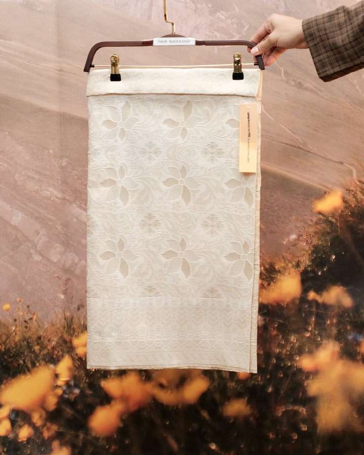 Songket Instant - Offwhite & Gold (SI 87)