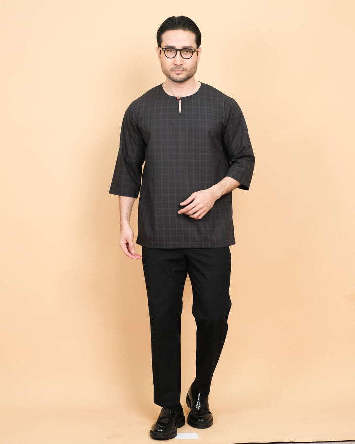 Kurta Patih Petak - Black - SampinExclusiveMy