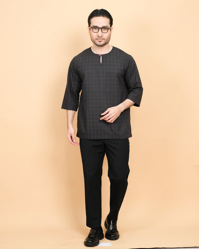 Kurta Patih Petak - Black