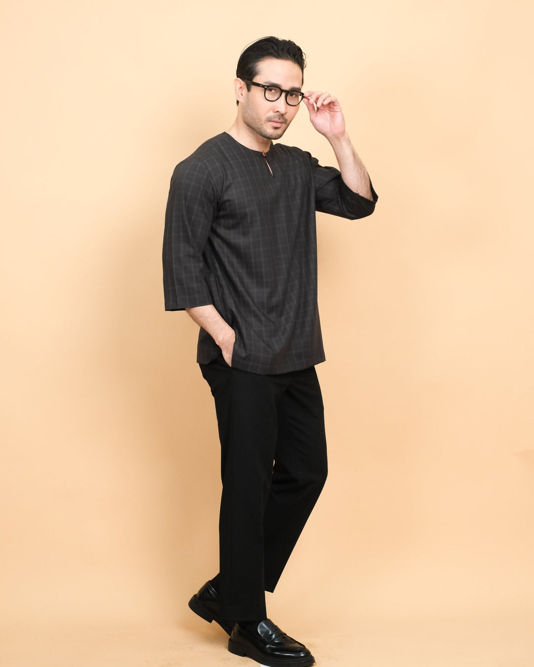 Kurta Patih Petak - Black - SampinExclusiveMy