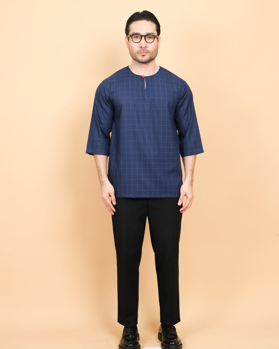 Kurta Patih Petak - Navy Blue - SampinExclusiveMy