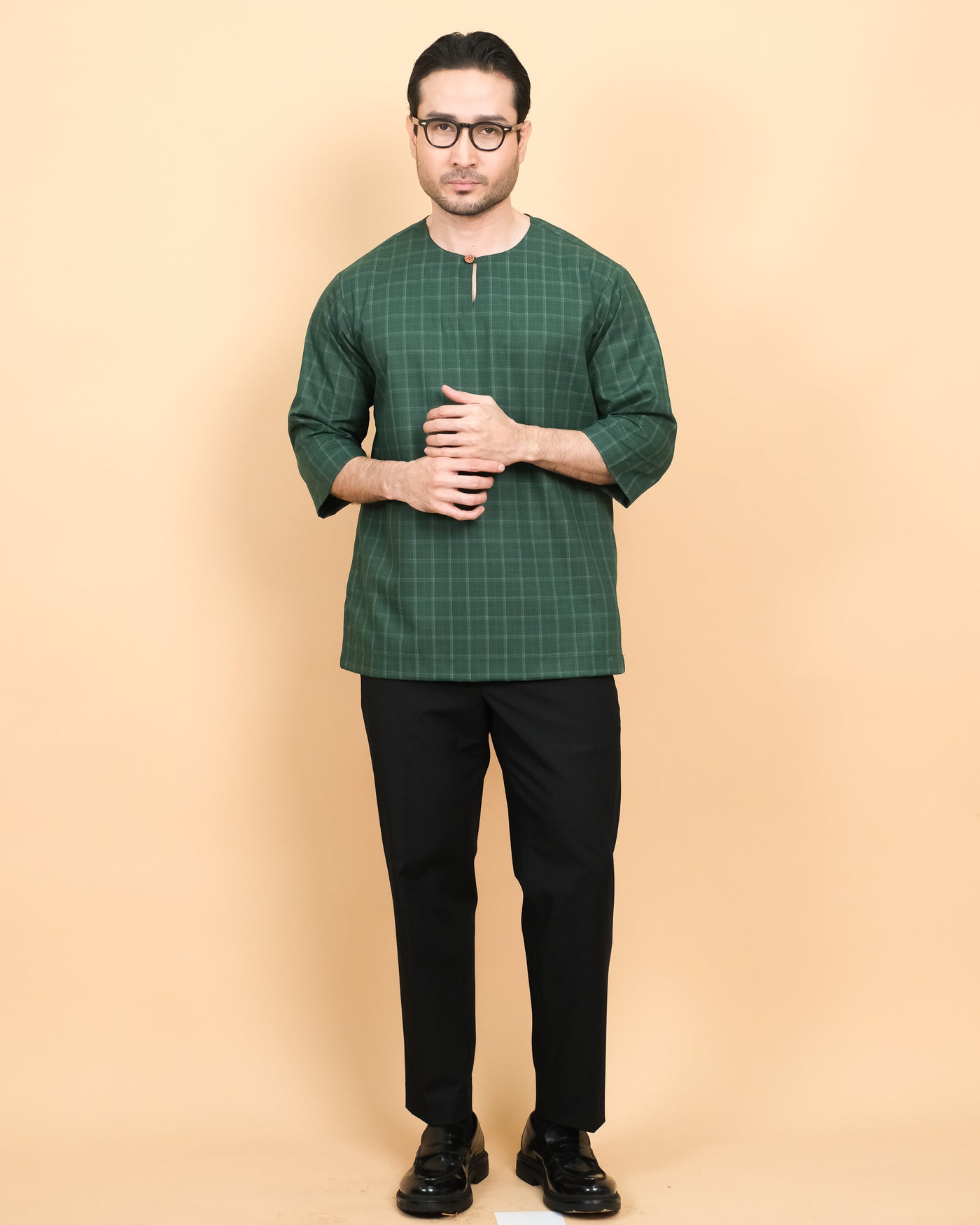 Kurta Patih Petak - Emerald Green