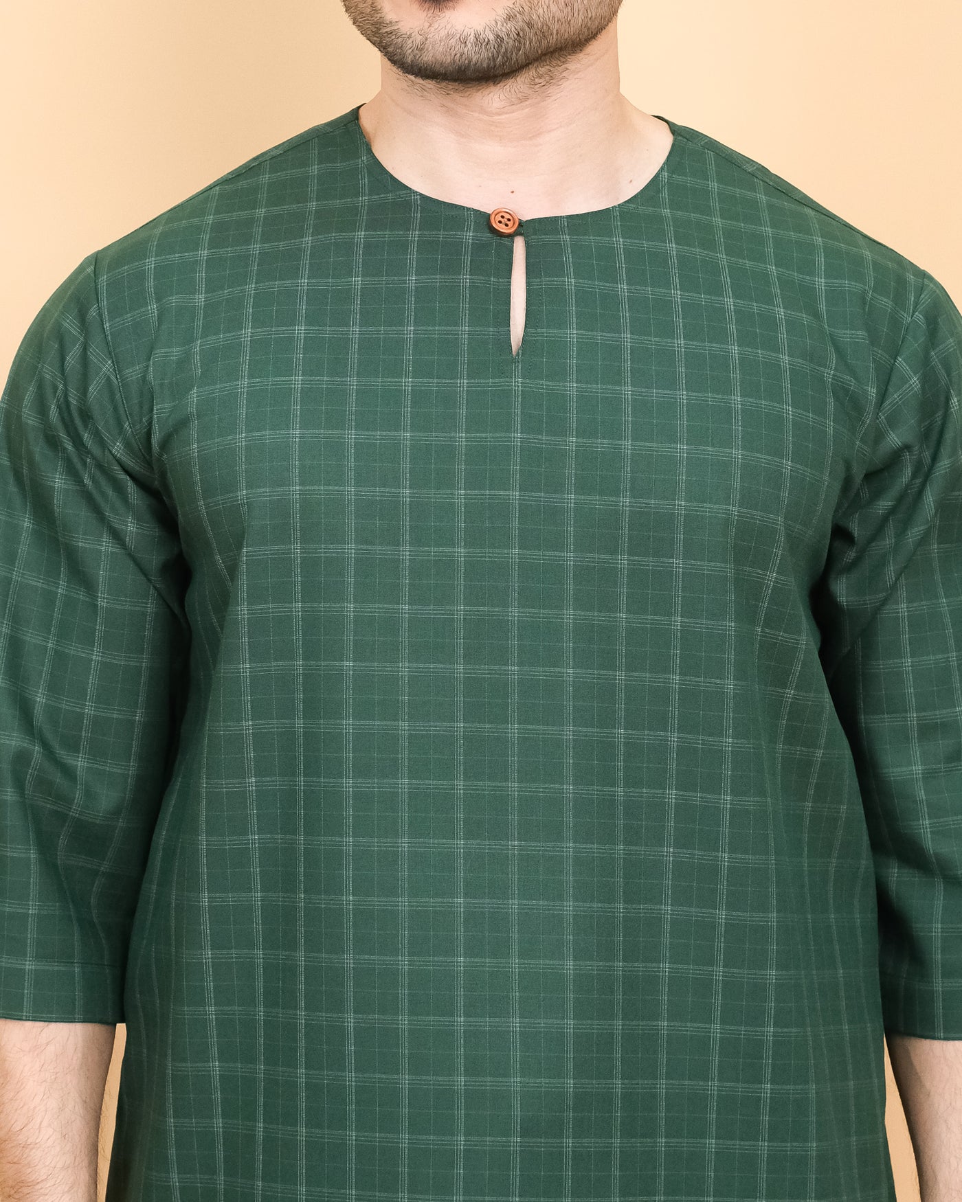 Kurta Patih Petak - Emerald Green