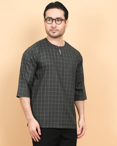 Kurta Patih Petak - Dark Green