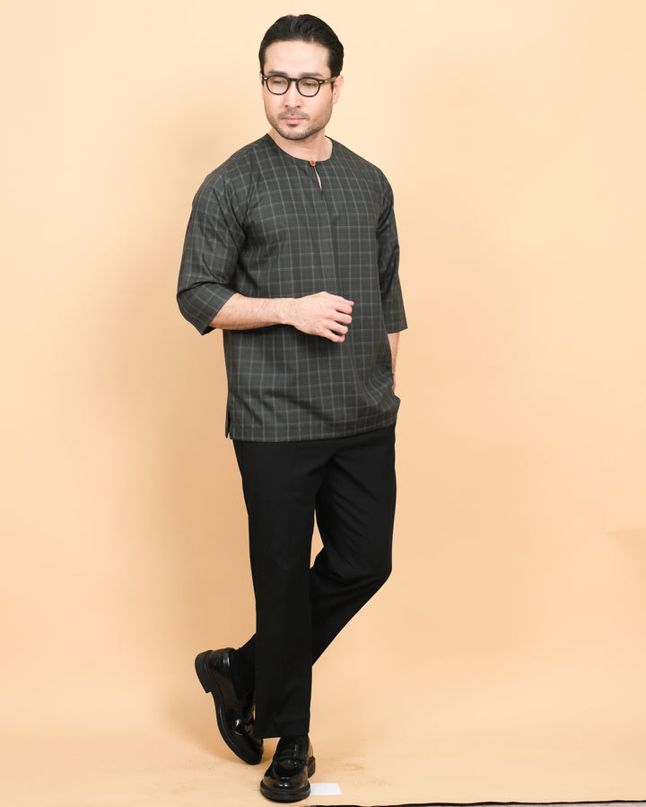 Kurta Patih Petak - Dark Green