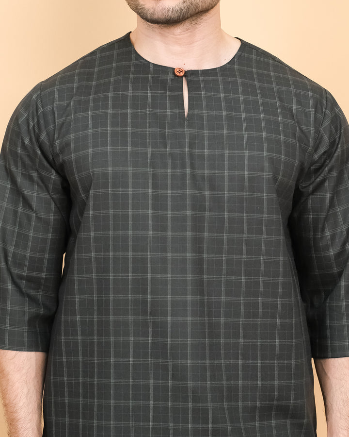 Kurta Patih Petak - Dark Green