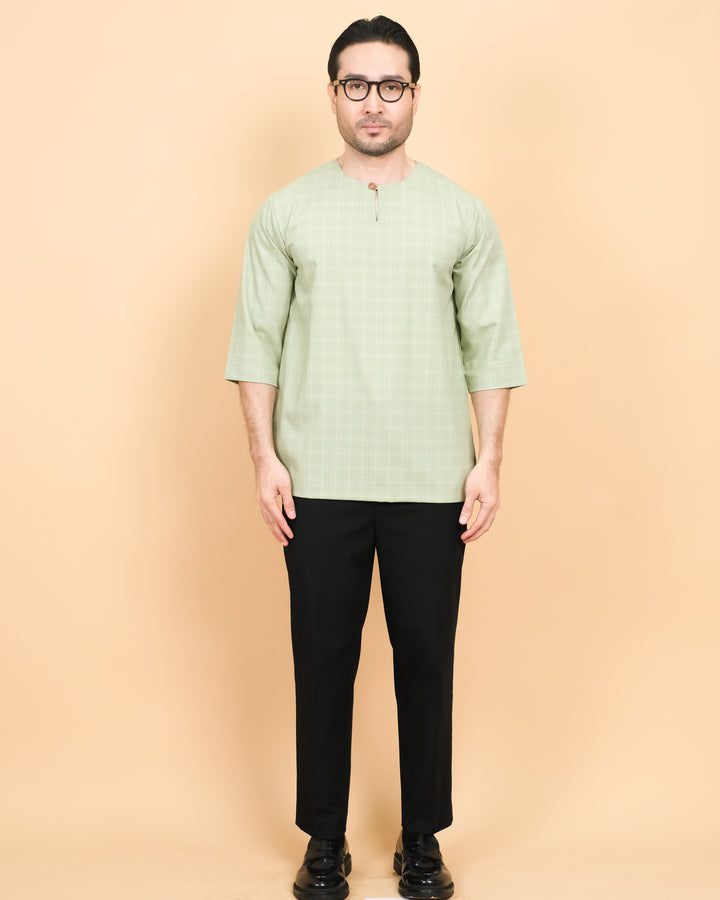 Kurta Patih Petak - Dusty Green