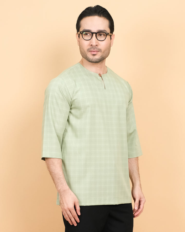 Kurta Patih Petak - Dusty Green