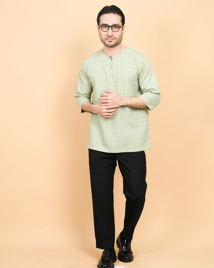 Kurta Patih Petak - Dusty Green