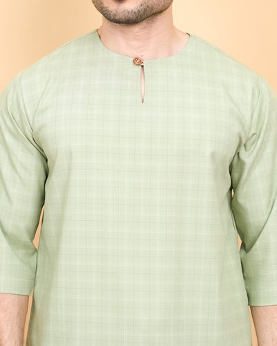 Kurta Patih Petak - Dusty Green