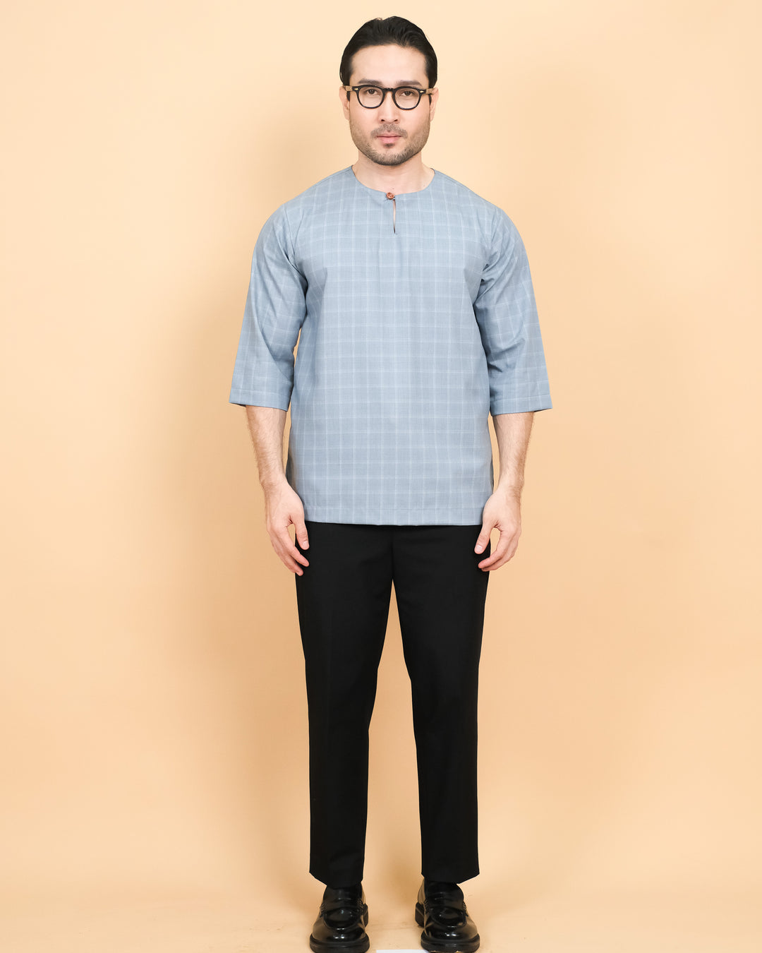 Kurta Patih Petak - Soft Blue