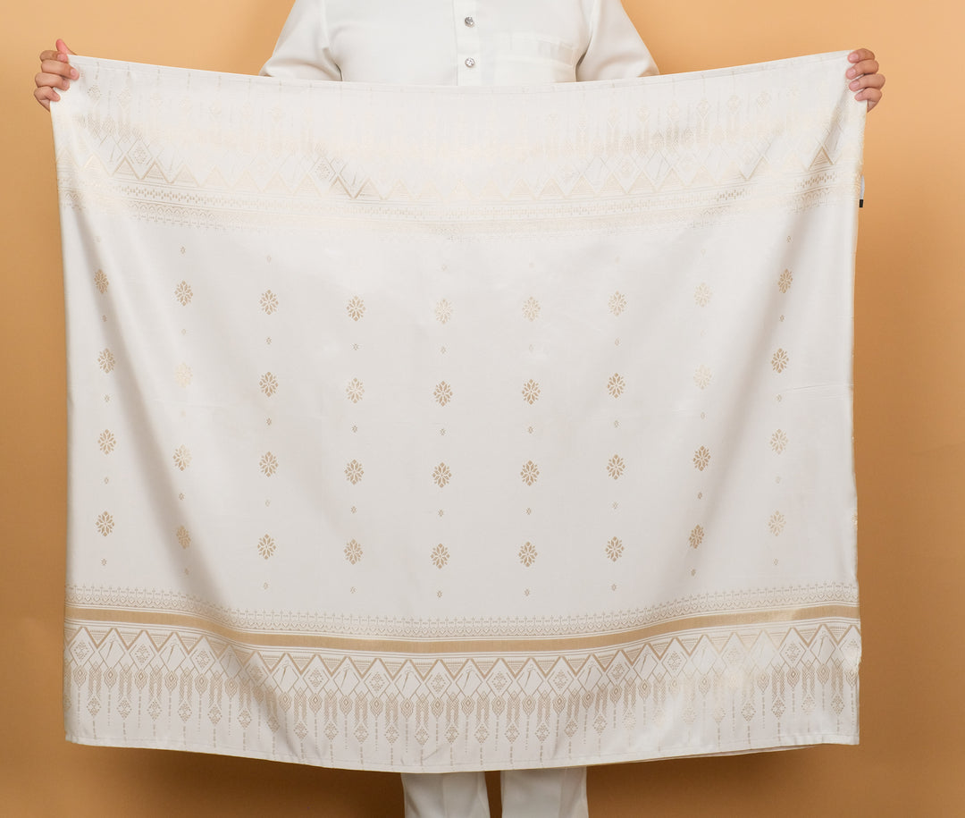 Mahawangsa Original Sampin Adult - Offwhite & Soft Gold