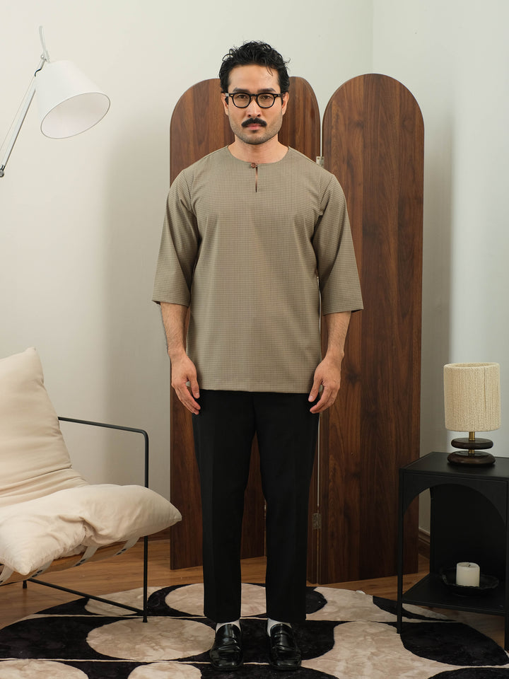 Kurta Larik Petak - Sage Green