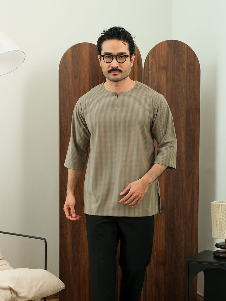 Kurta Larik Petak - Sage Green