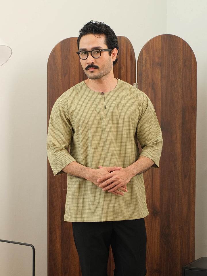 Kurta Larik Petak - Pistachio